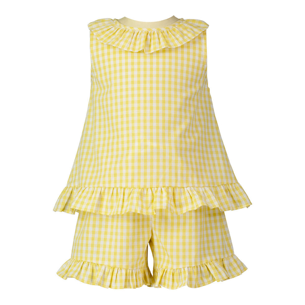 Gingham  Frill Top & Short Set - 2y