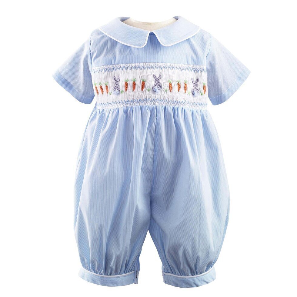 Bunny Smocked Babysuit - 3m