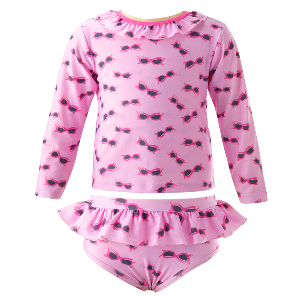 Sunglasses Rash Guard Set - 2y