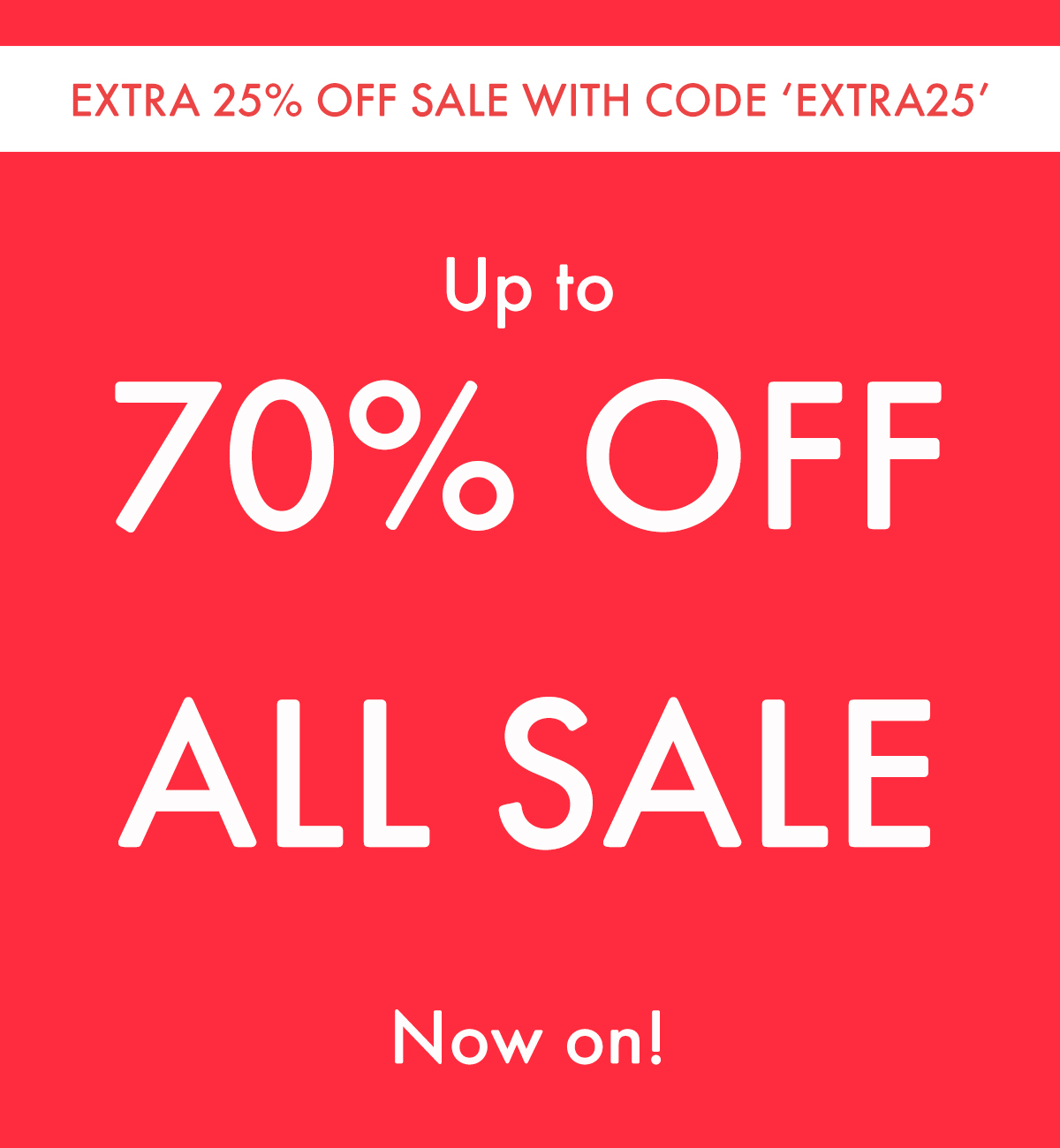 Up to 70% Off All Sale