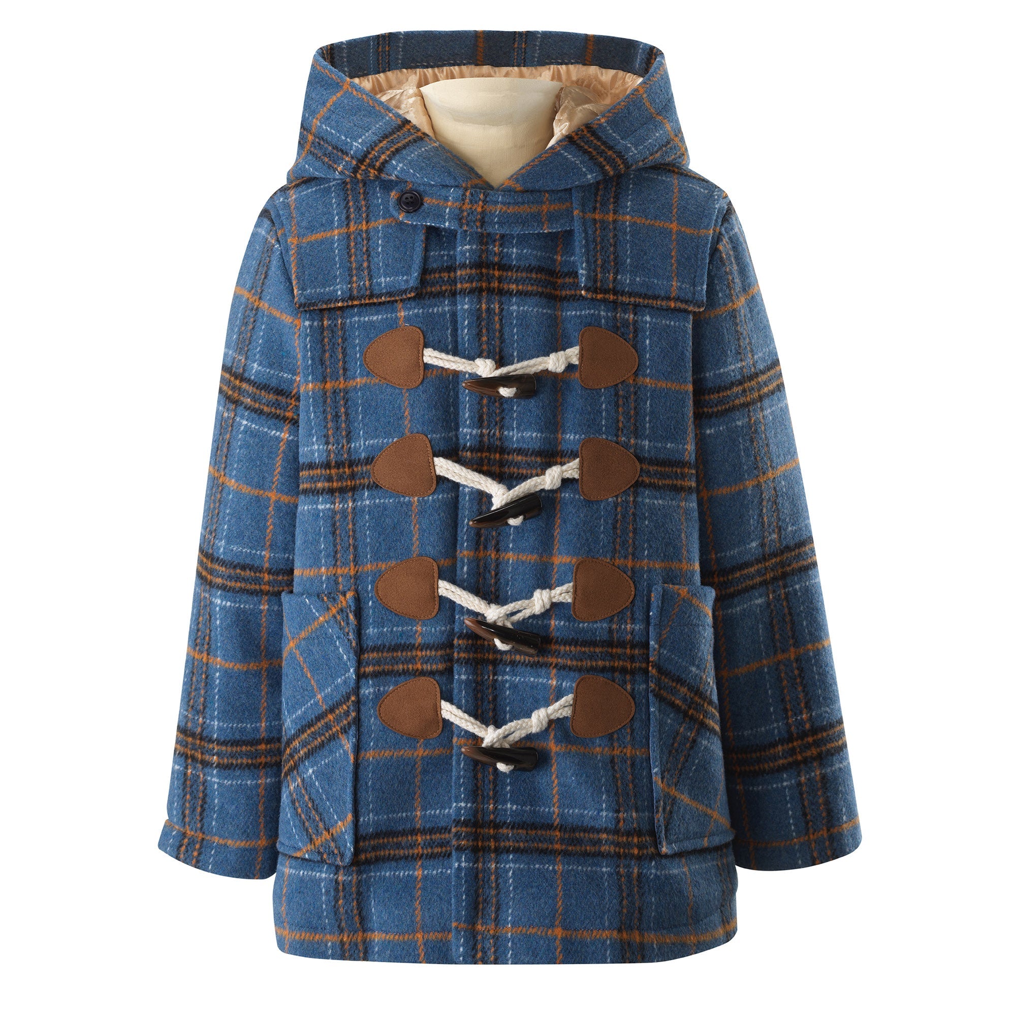 Plaid Duffle Coat