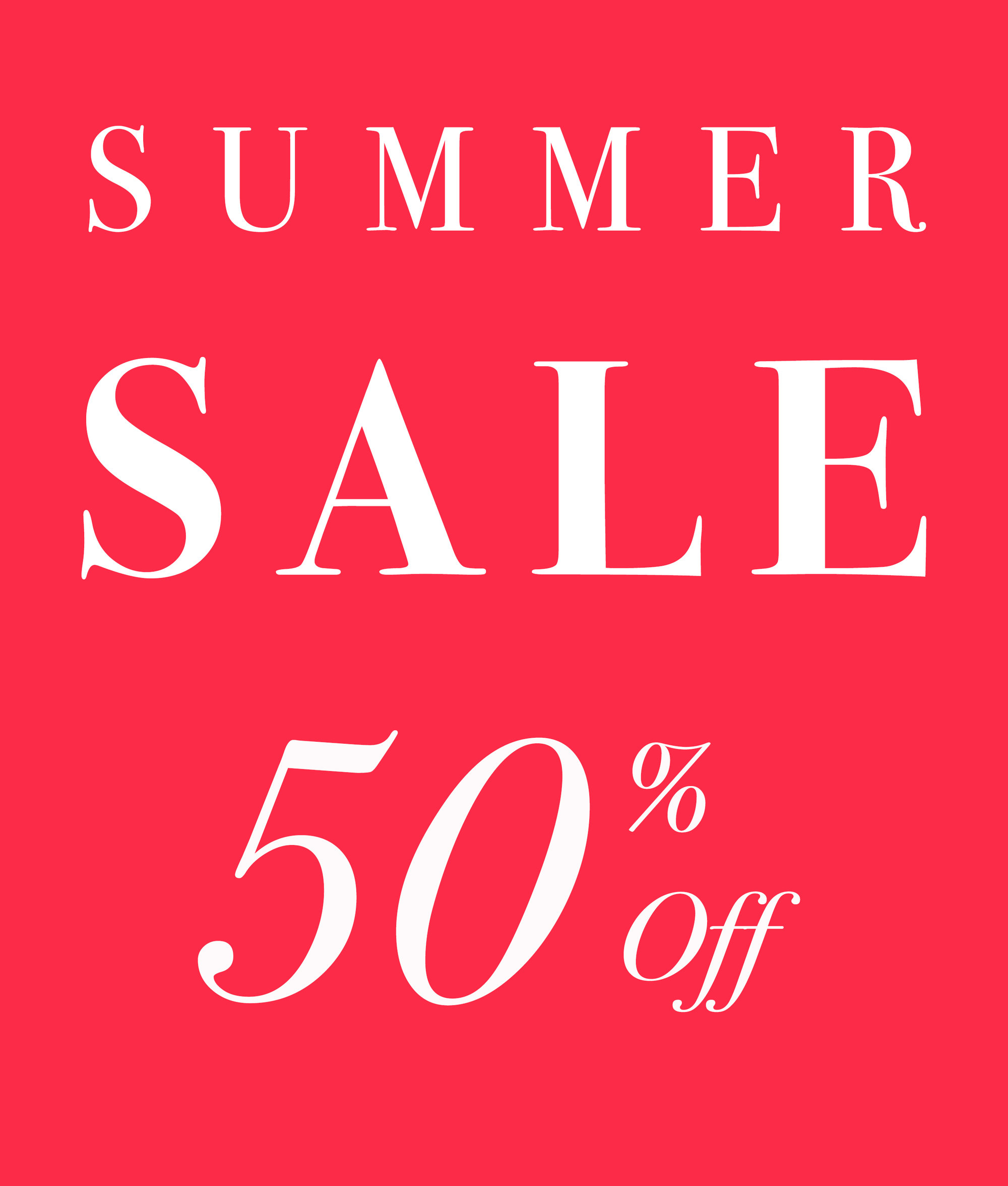 Summer Sale 50% off